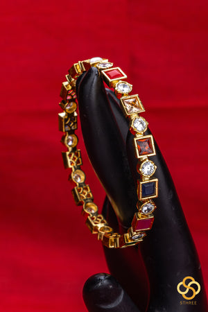 Square cut bangles - Navarathna