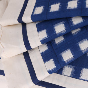 Ikat Cushion covers - Set of 2 - Blue and white checks