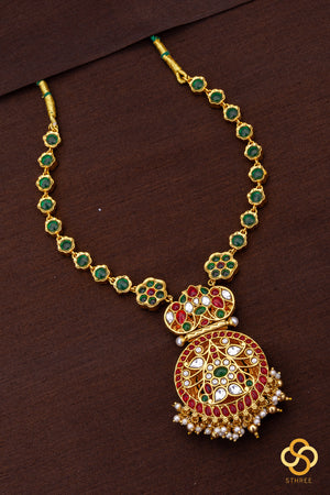 Jadau Kundan double side necklace - Kemp and Gold