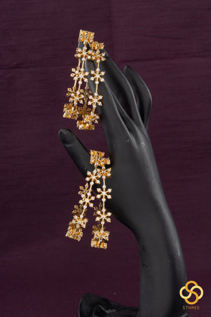 7 stone Diamond pattern bangles - Set of 4