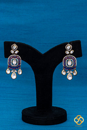 Pearl Choker in Jadau kundan pendant - Amethyst