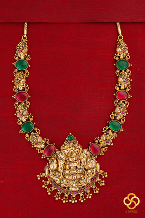 Nagalakshmi pendant necklace set