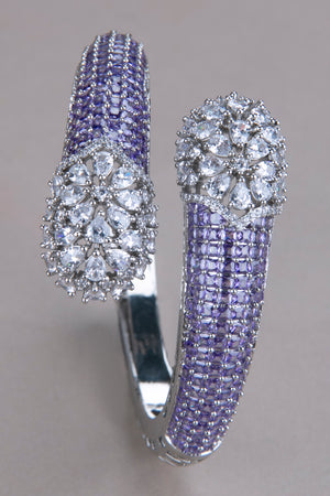 Kada - Rhodium polish - Lavendar and Silver