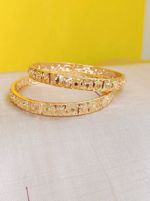 One gram gold finish gold bangle (Set of 2)