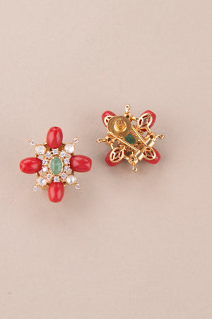 Coral Pendant Set