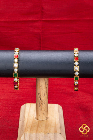 Square cut bangles - Navarathna