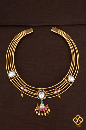 Hasli set - Kundan with chandbali pendent