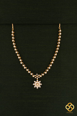 Solitaire necklace - Rose gold finish