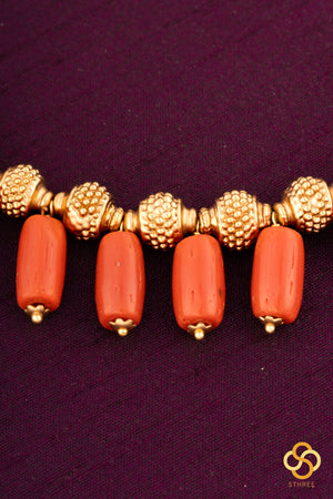 Tube corals and gold ball set