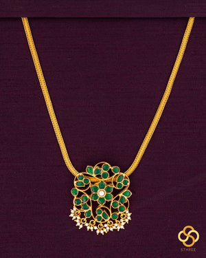 Rakkodi, Parijatha flower design - Emerald Green
