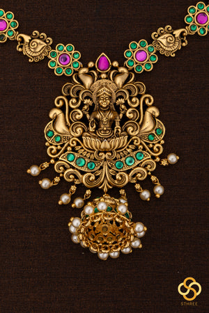 Jhumka Necklace with Pearls