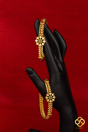 Kambi bangles with Ruby- Set of 2