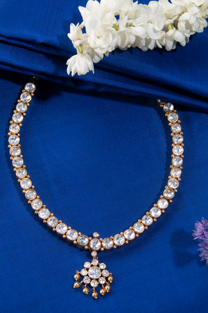 Vairam - Moissonite Addigai - Gold balls hanging