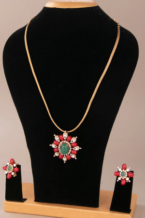 Coral Pendant Set