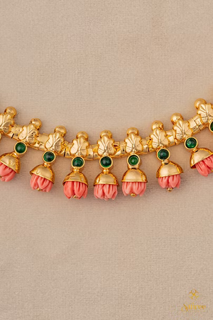 Carved Coral Necklace Set