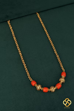 Coral with gundumani - Antique gold finish