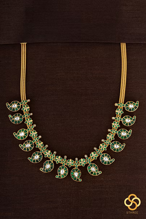 Double side Manga Malai - Emerald green and Sapphire blue