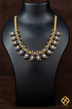 Double side Manga Malai - Emerald green and Sapphire blue