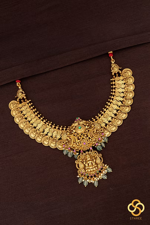 Kasumalai necklace - Lakshmi pendant
