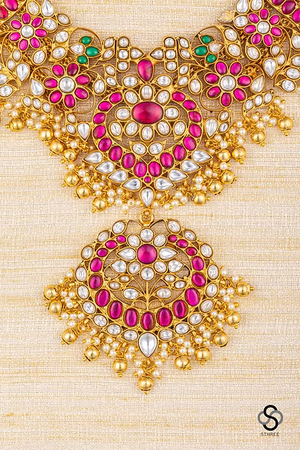 Kemp Haram with Pearls and Gold balls hanging