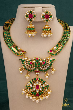 Mayura Kanthi Haram - Emerald Green