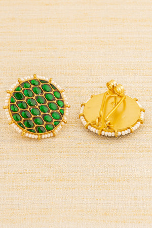 925 Silver - Vatta thodu - Emerald green - RRV Queen series