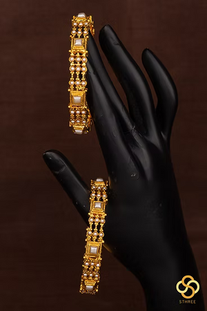 Antique Finish, Square Pearls with Pearls