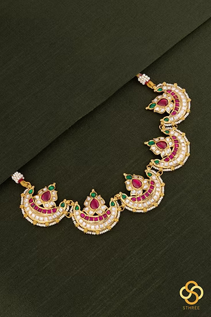 Five Deepam Kundan Choker Set