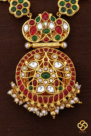 Jadau Kundan double side necklace - Kemp and Gold