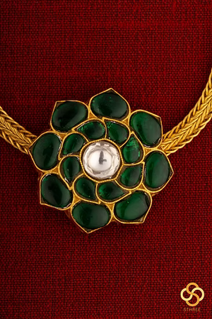 925 Silver - Hrudayakamalam - Emerald Green