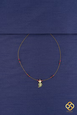 Invisible Chain - Emerald Green with Manga Pendant