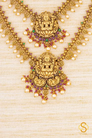 Layered Kasumalai Lakshmi Haram