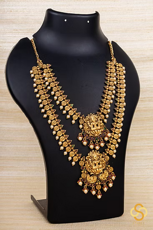 Layered Kasumalai Lakshmi Haram