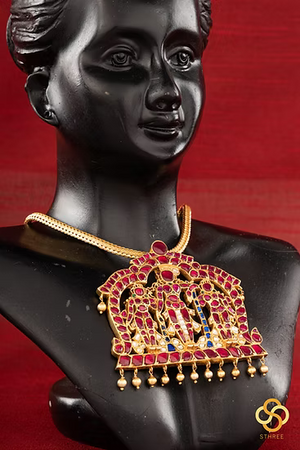 925 Silver - Rajeshwari Pendant Neckpiece