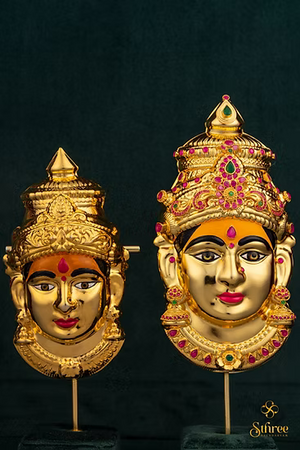 Varalakshmi Mugham (Big) - (with turmeric on forehead)