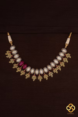 Zircon and Rubies Necklace Set - A Designer Necklace