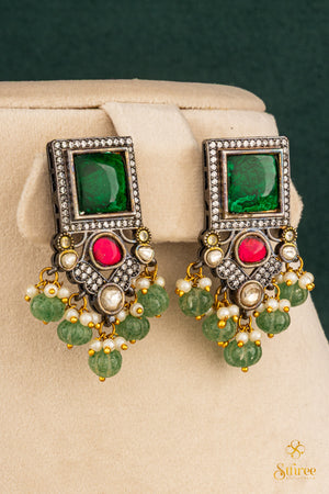 Rani Haram - Emerald Green and Pearls