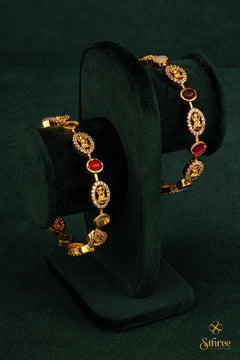 Lakshmi with zircons bangles - Navarathna