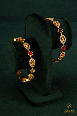 Lakshmi with zircons bangles - Navarathna