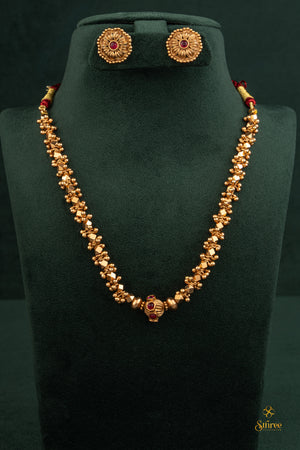Antique Gold balls necklace set