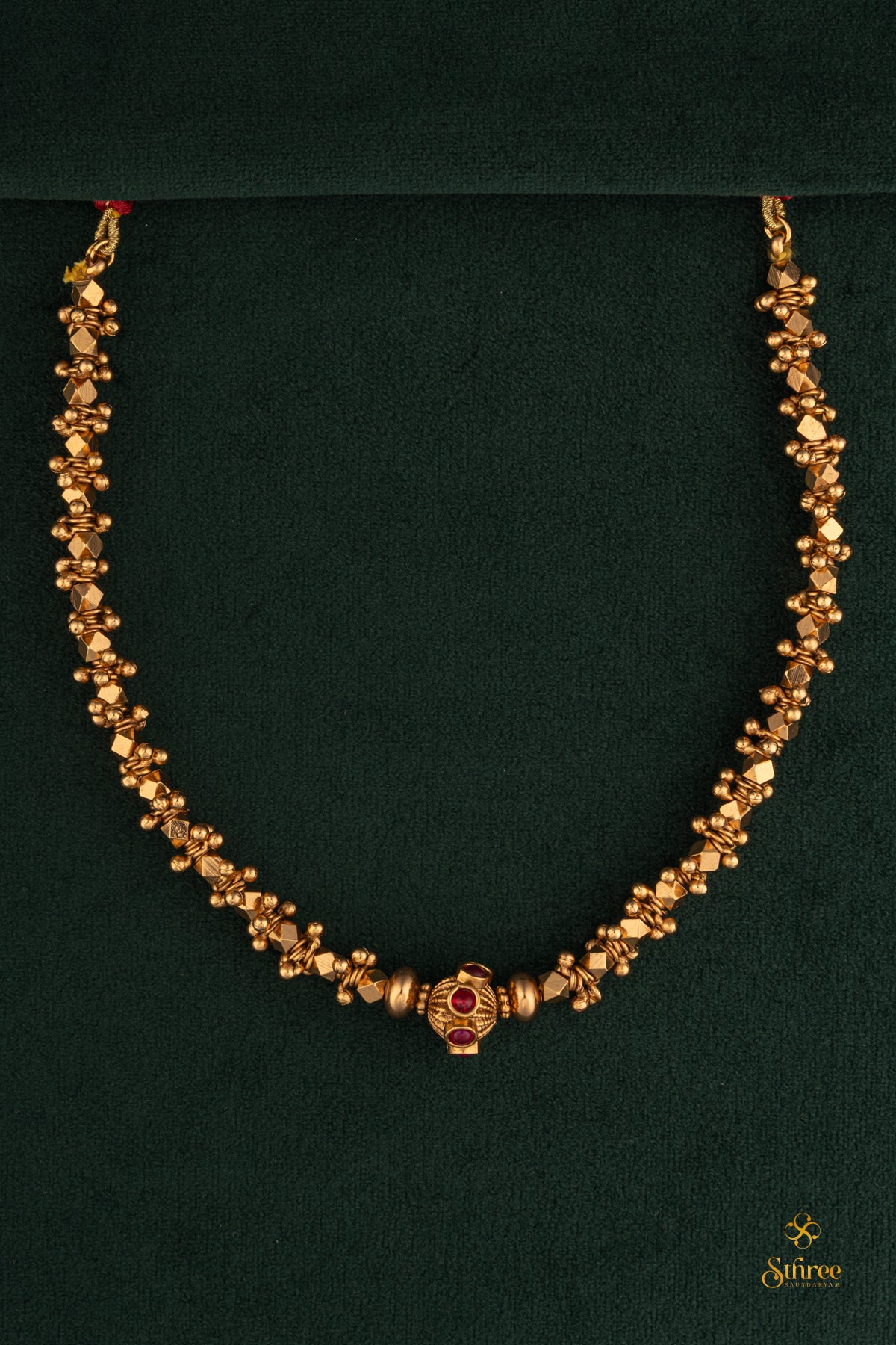 Antique Gold balls necklace set