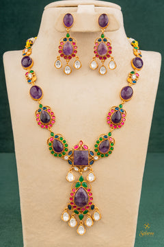 Amethyst Colour Cabachons with Kemp