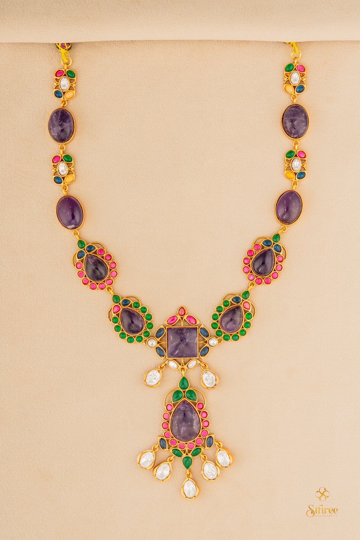Amethyst Colour Cabachons with Kemp
