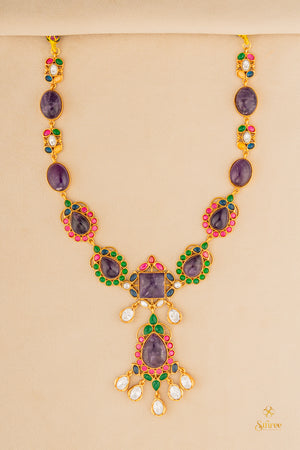 Amethyst Colour Cabachons with Kemp
