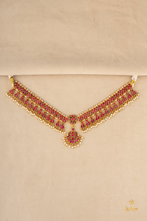925 Silver -  Chandbali choker - Kemp
