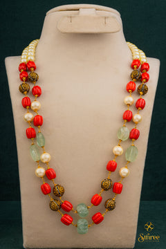 Exclusive mala - Coral, Pearls and Antique Beads