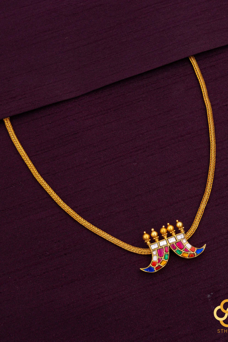 925 Sliver - Puli Nagam - Navaratna