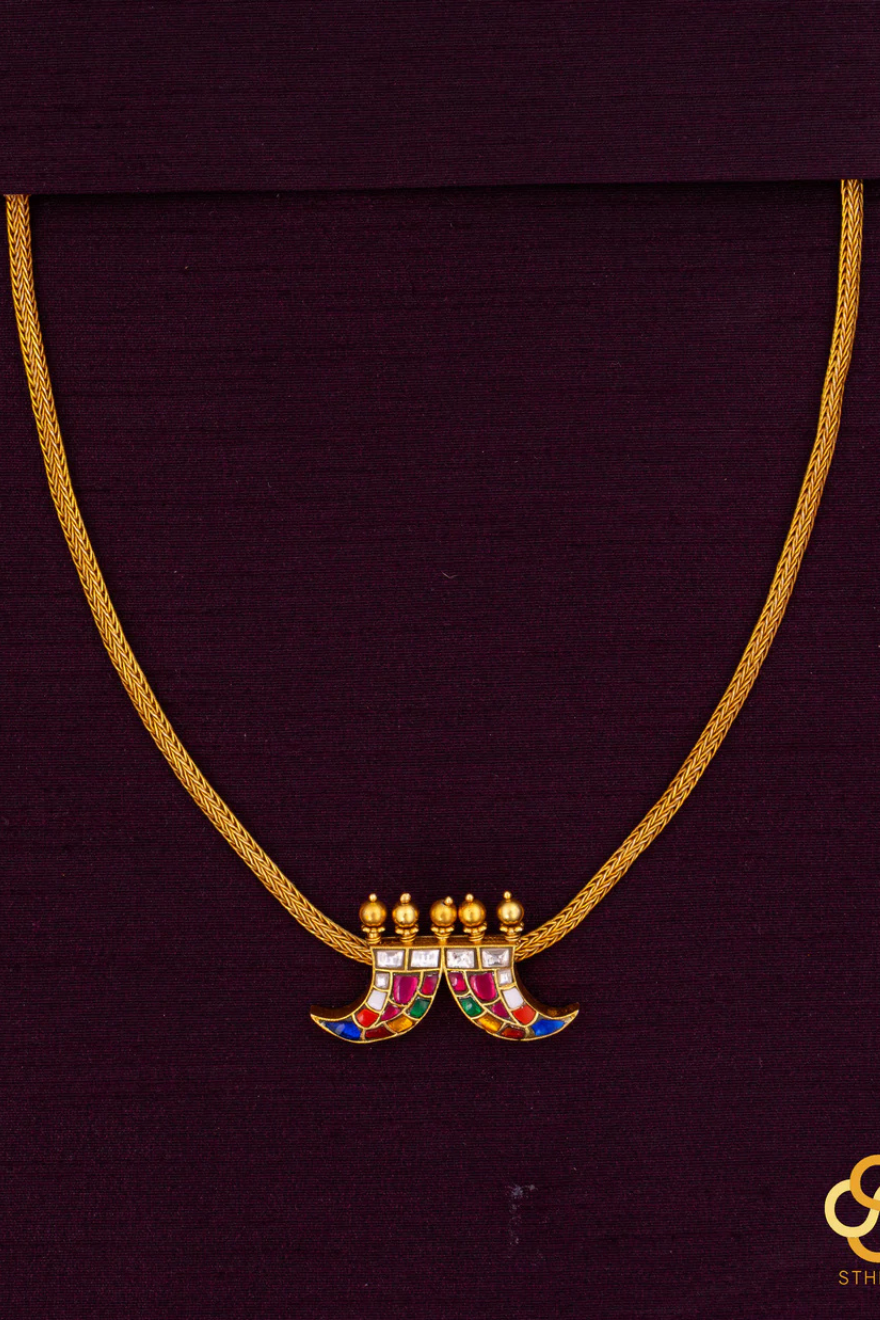 925 Sliver - Puli Nagam - Navaratna