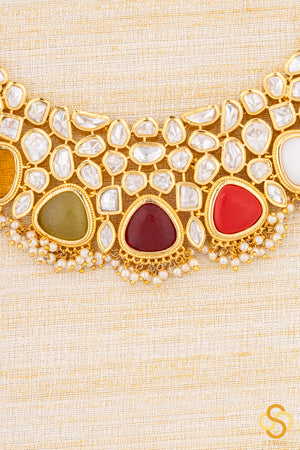 Navarathna Jadau kundan set