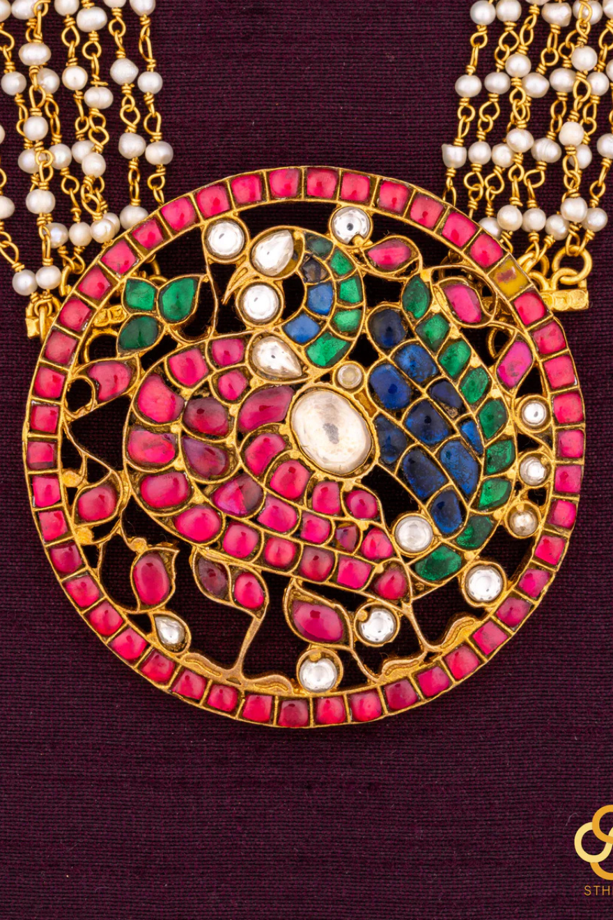 925 Silver - Rakkodi Mayil Necklace